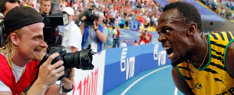 Usain Bolt Dominates Meters Becomes First To Win Three World
