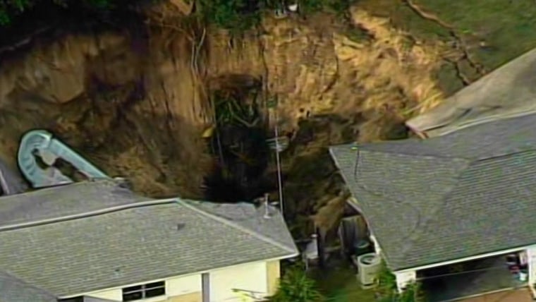 Massive Florida Sinkhole Swallows Boat And Swimming Pool Threatens Homes