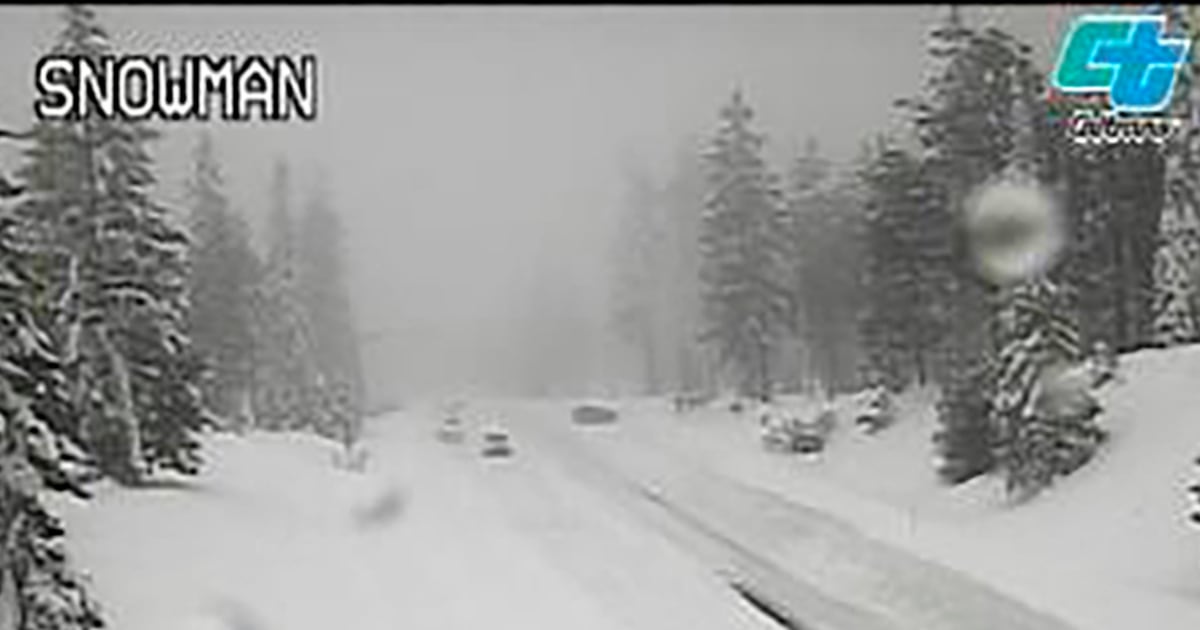 Storm Blowing Through California Dumps Snow In Sierra