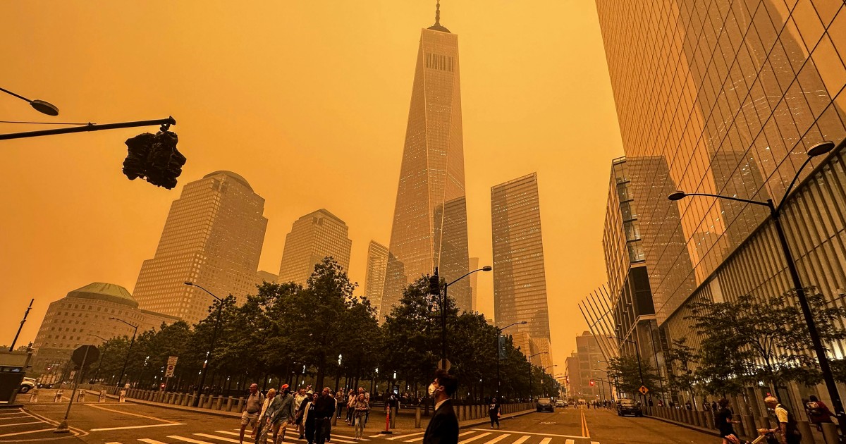 Air quality live updates: New York City has the worst air in the world as smoke from Canadian wildfires rolls in