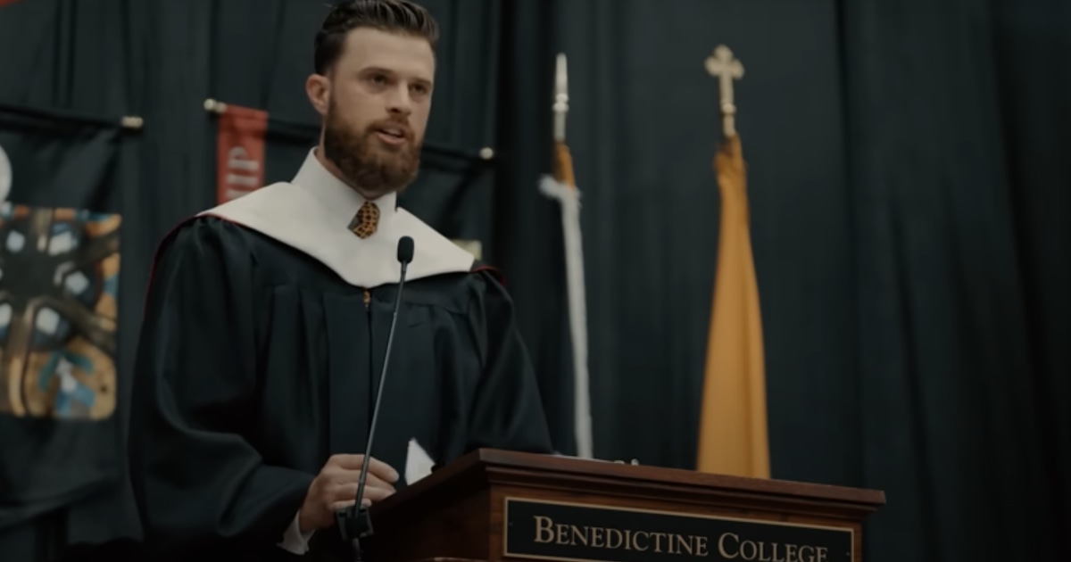 Chiefs kicker criticizes IVF, Pride month and 'diabolical lies' told to women in viral graduation speech