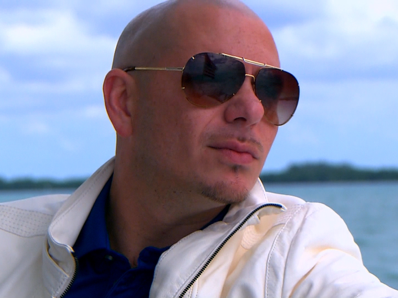 pitbull rapper with sunglasses