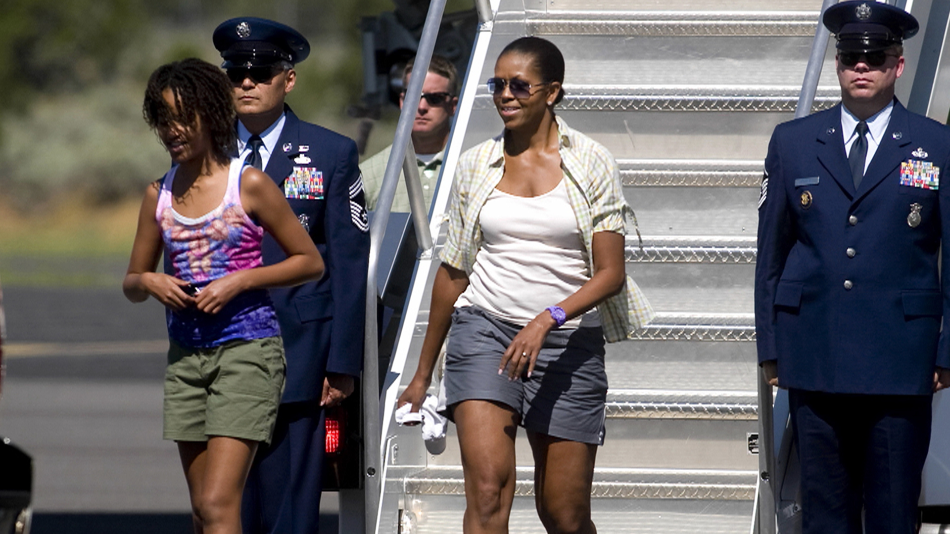 Michelle obama on sale cut off shorts