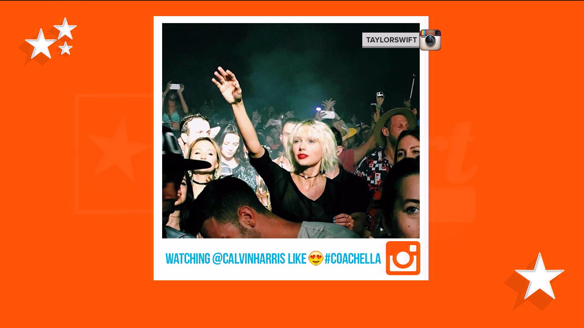 Look of love? Taylor Swift shares photo of herself at Calvin Harris concert