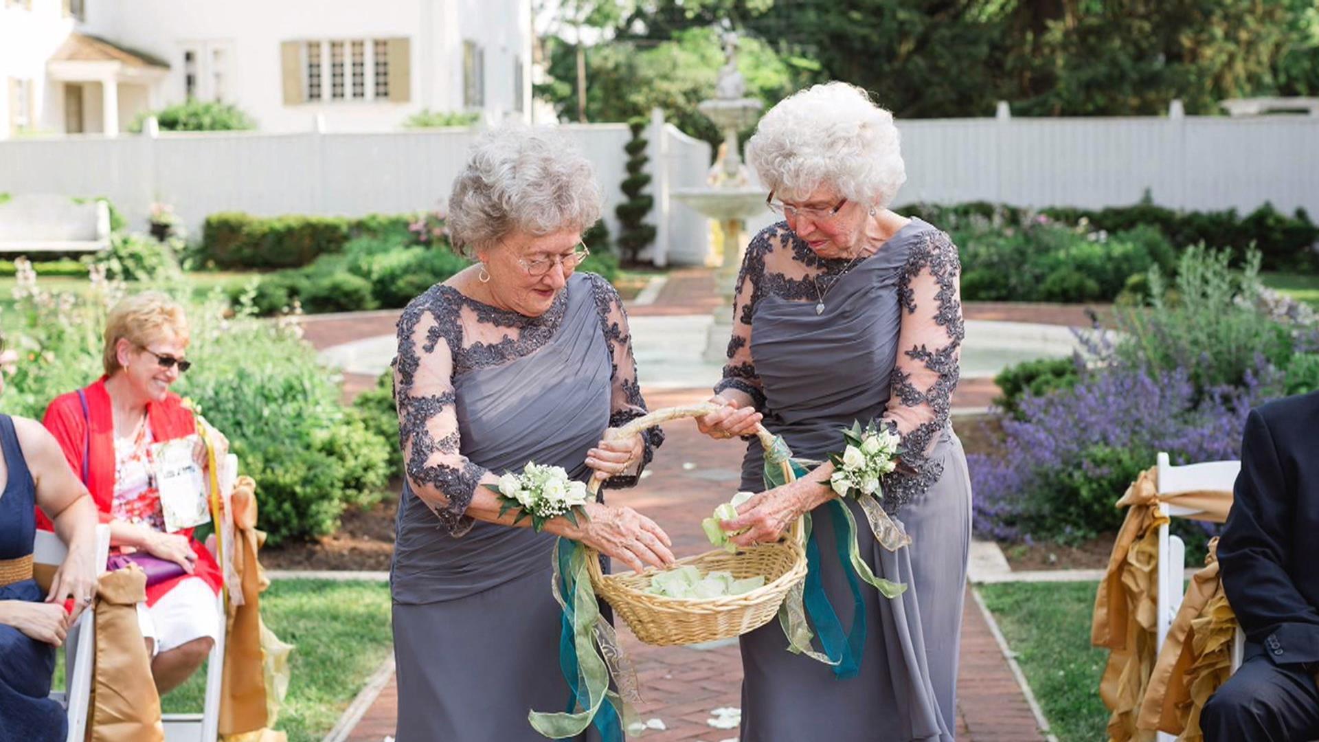 Grandma Flower Girls Entertain Wedding