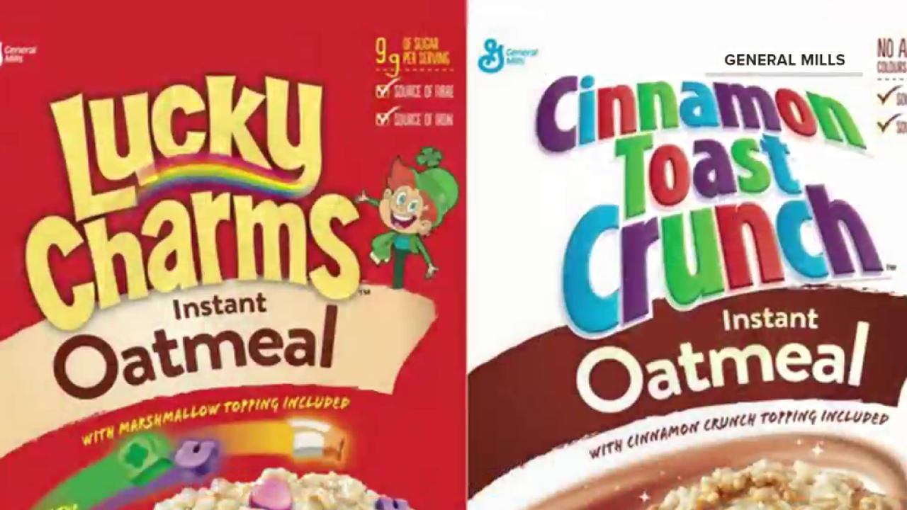 Lucky Charms, Cinnamon Toast Crunch unveil oatmeal versions of