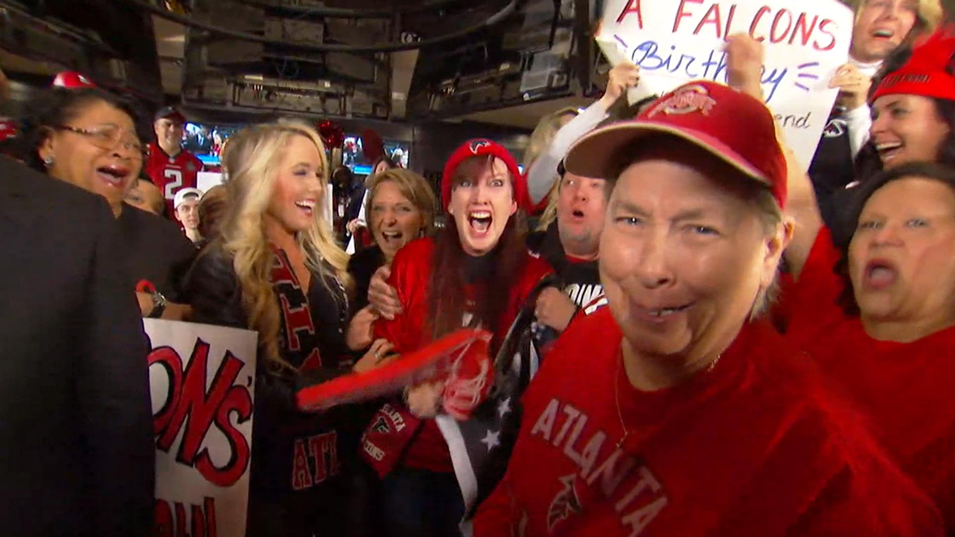 These Falcons fans go wild when they get free Super Bowl tickets