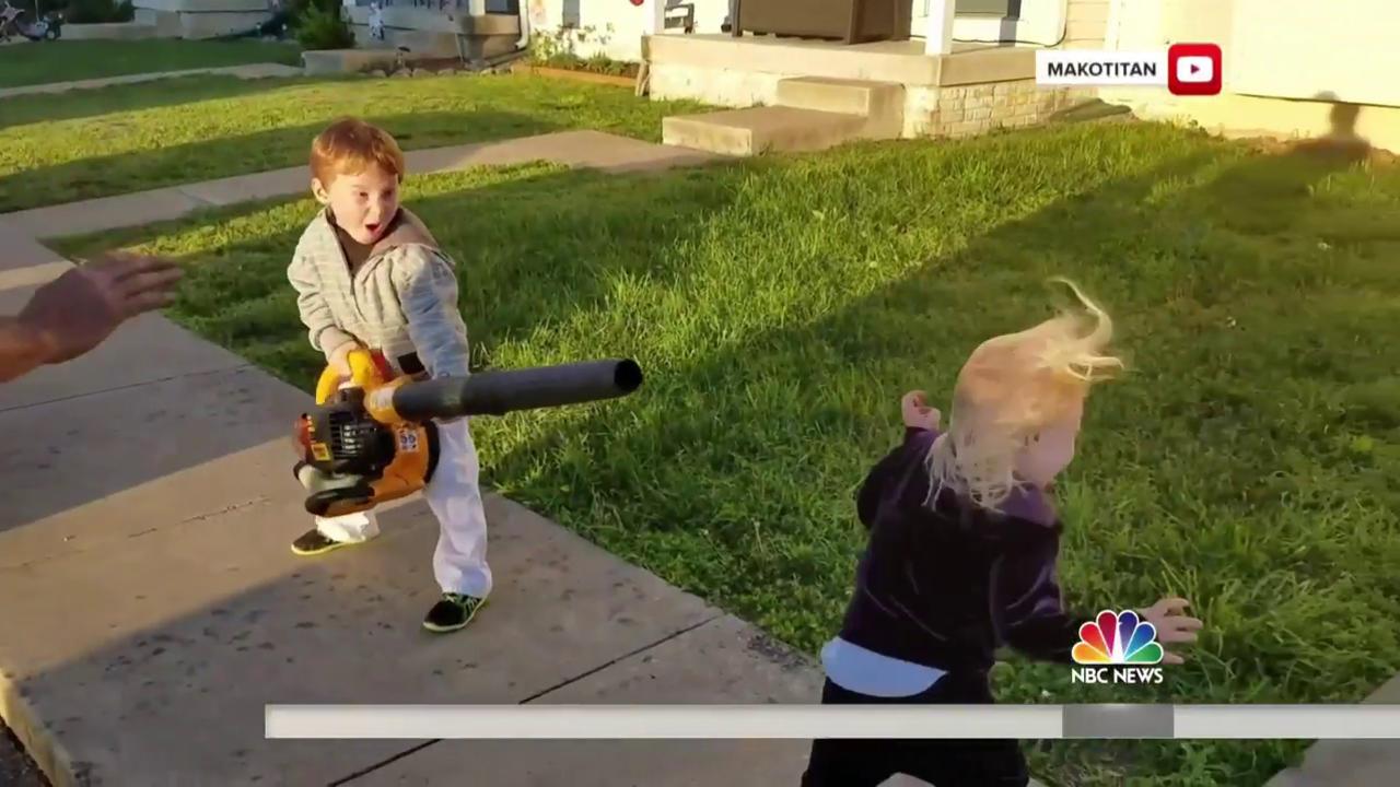 Child's leaf deals blower