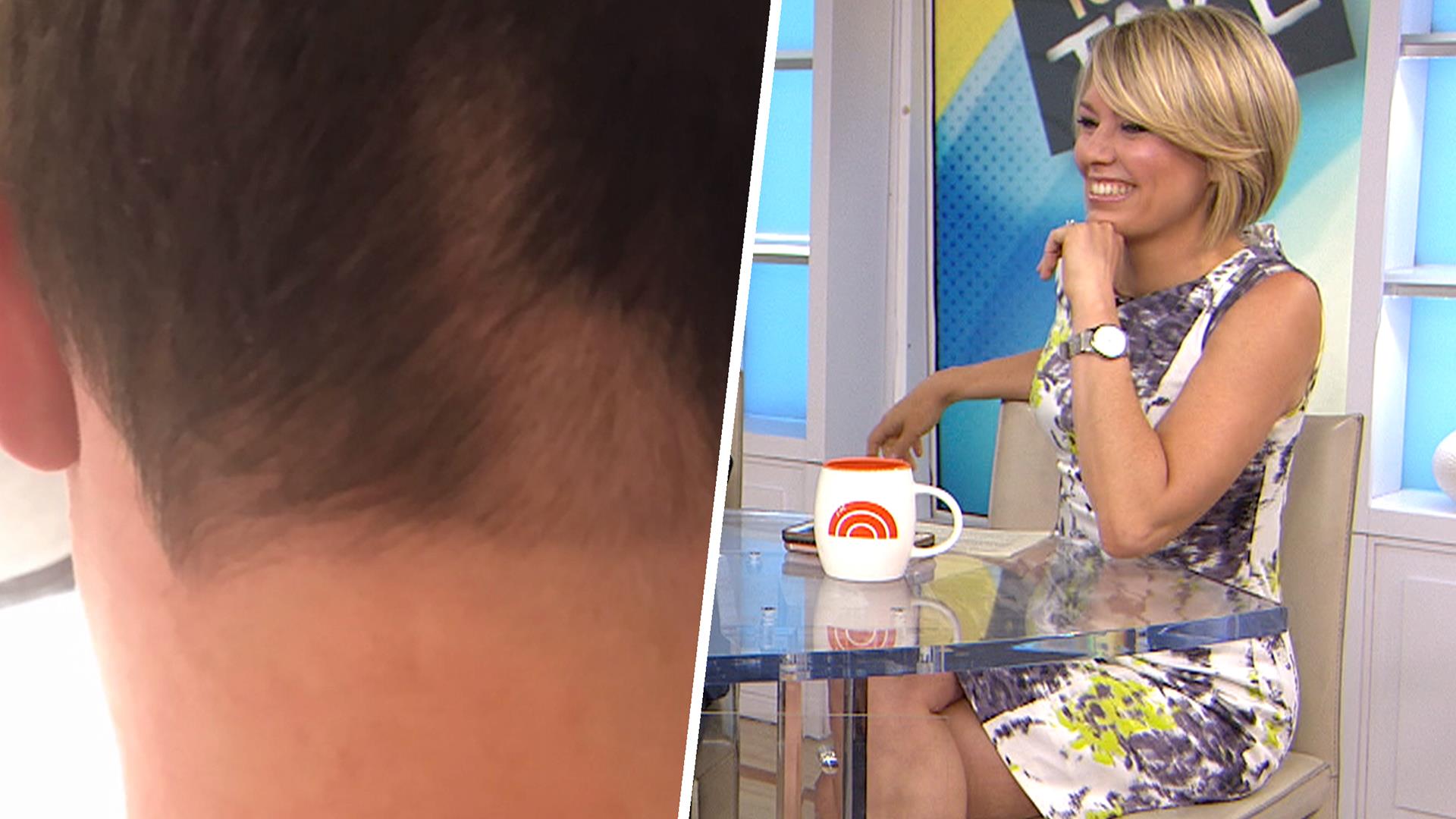 Dylan Dreyer gave her husband a haircut, and. oops! 