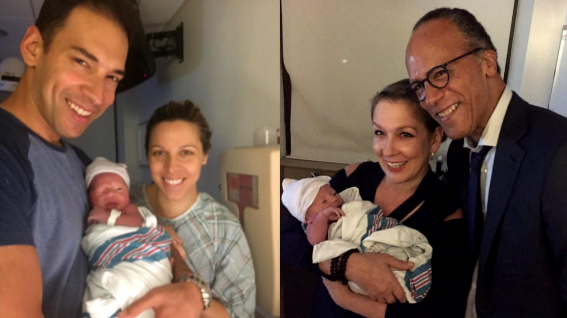 Lester Holt has just become a grandfather