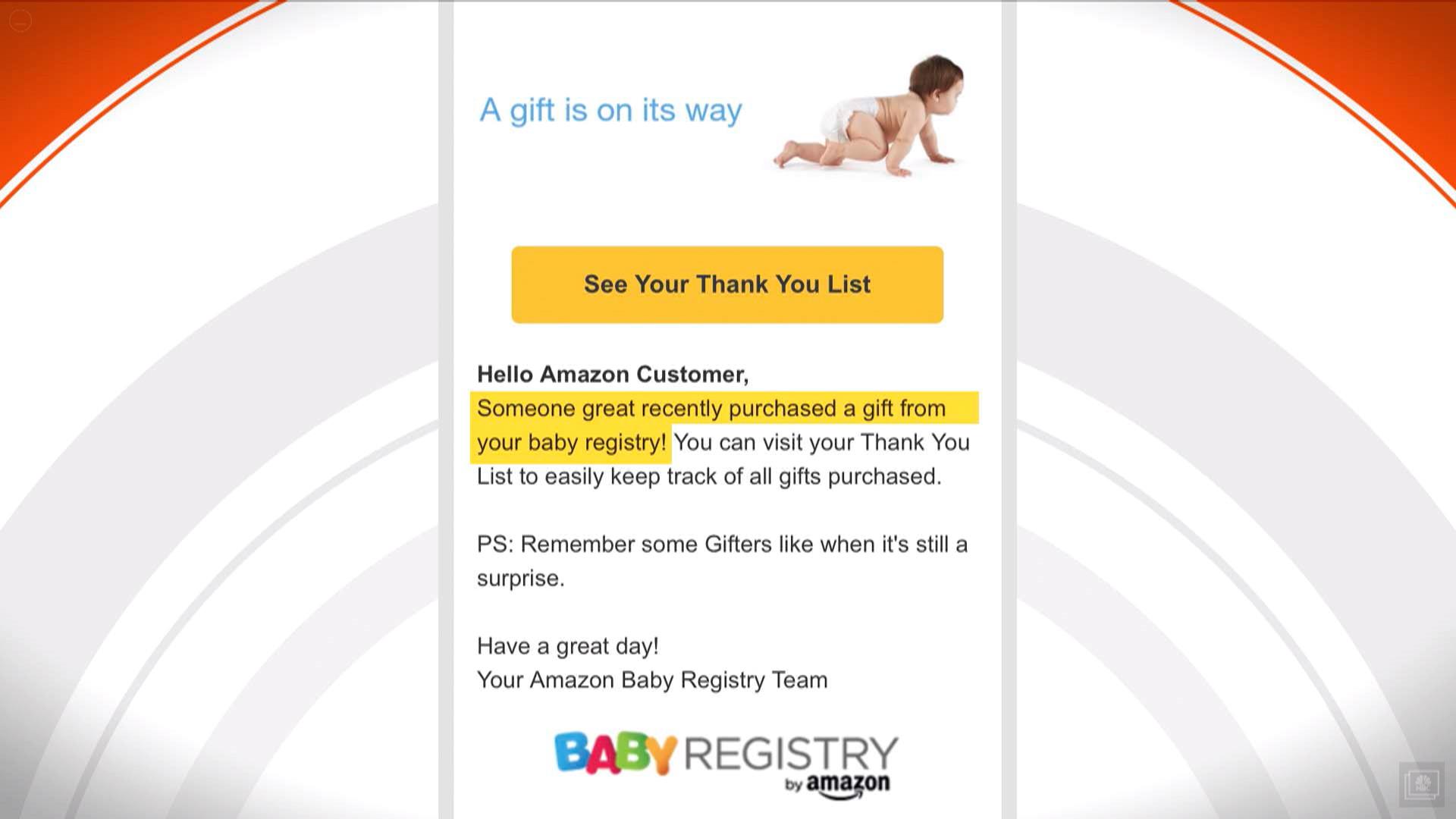 Baby shower list on sales amazon