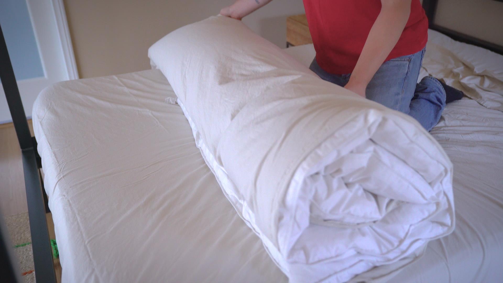 How to change a duvet cover without losing your mind.