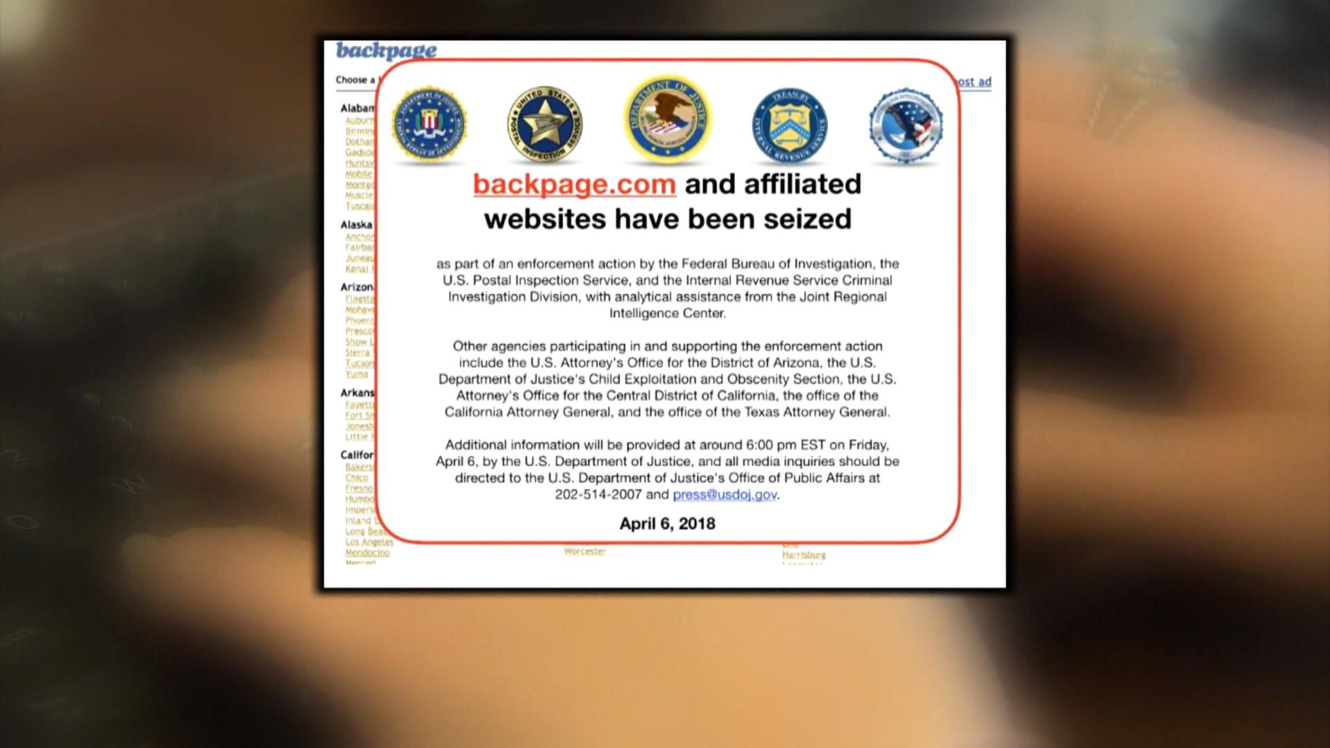Federal authorities shut down classified ads site Backpage.