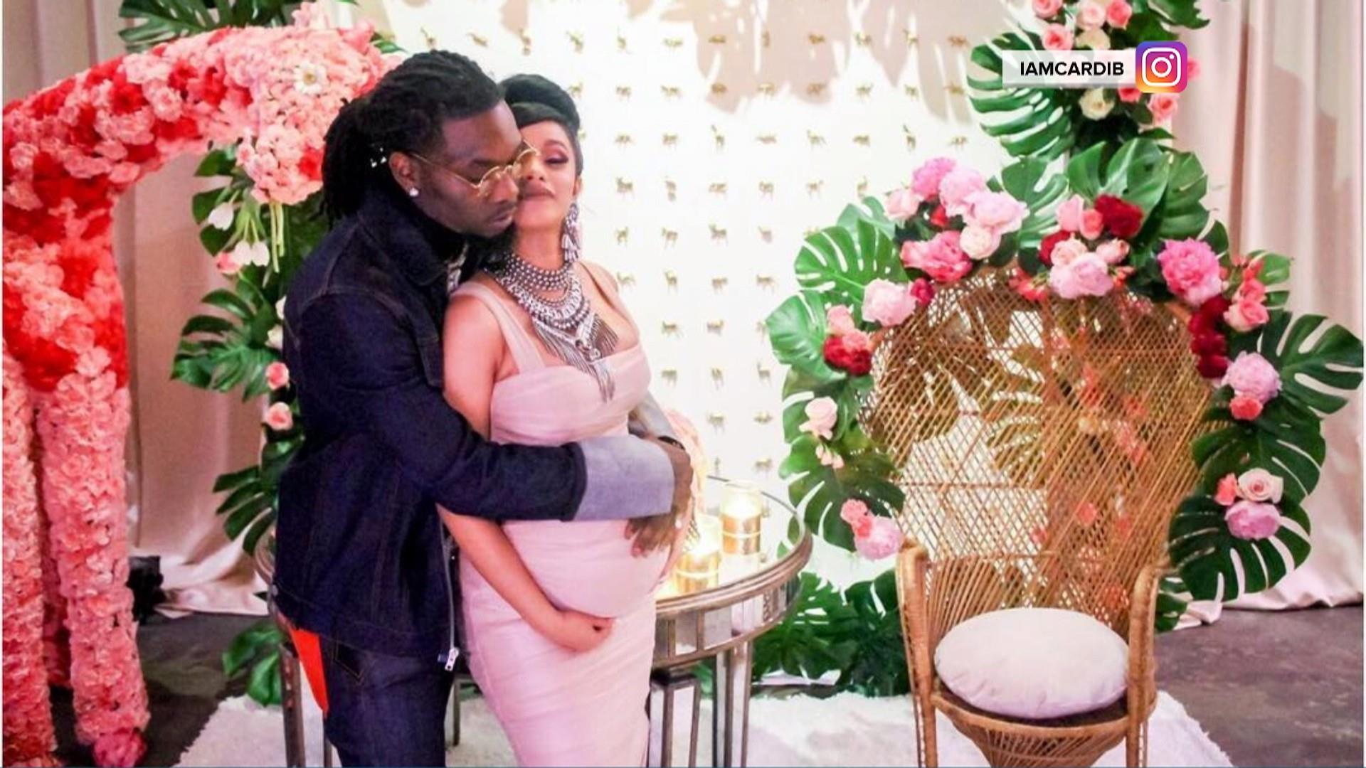 Cardi B, Offset's five-year-old daughter Kulture Kiari showered