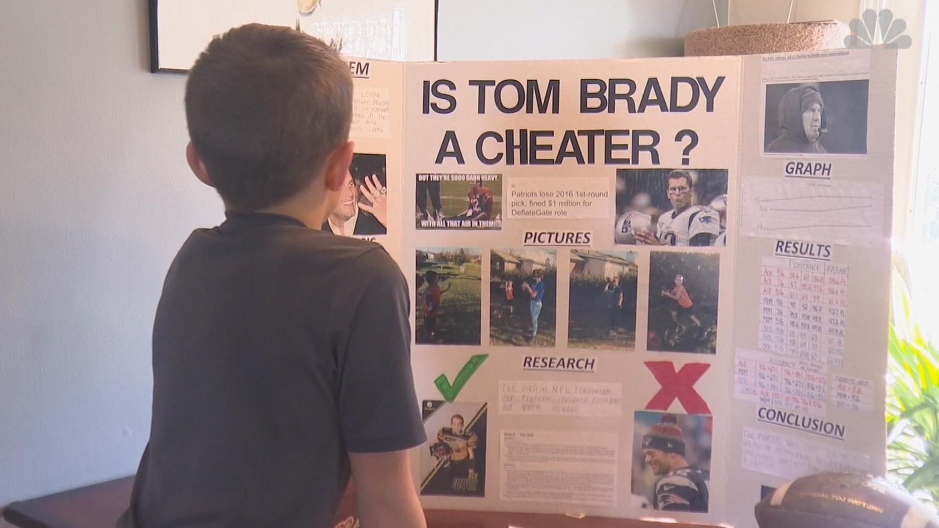 10-year-old's winning science fair project concludes Tom Brady cheated