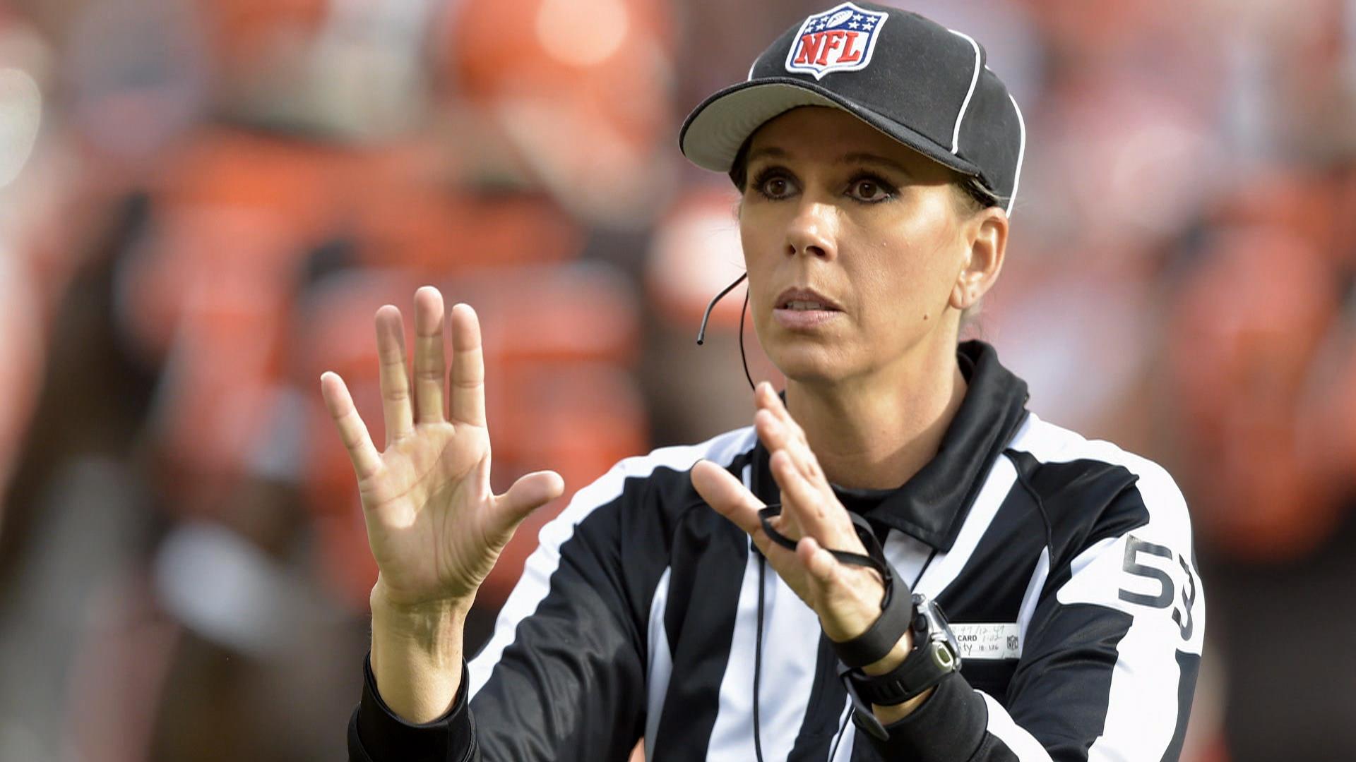 Sarah Thomas is the first woman to officiate an NFL playoff game