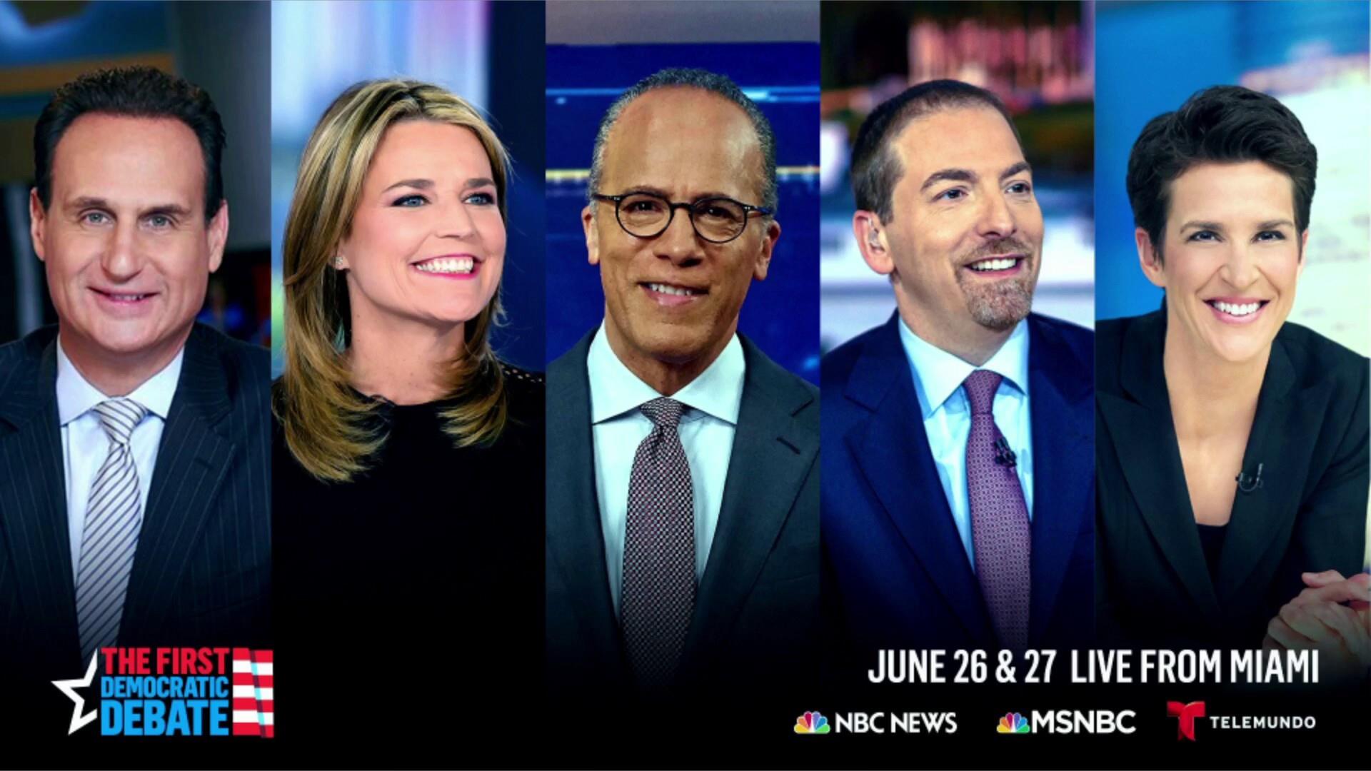 Savannah Guthrie more NBC anchors to moderate Democratic primary debate