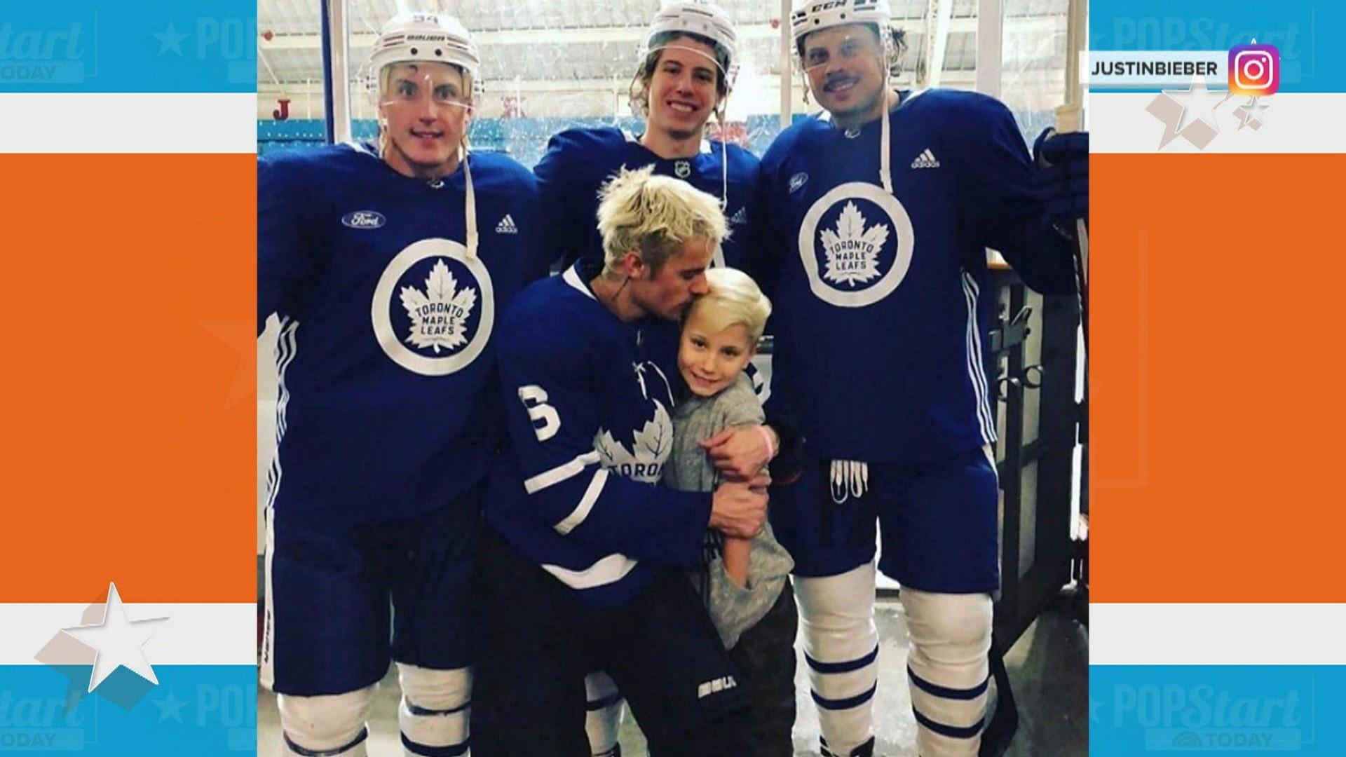 NHL on X: The @MapleLeafs are rolling and @justinbieber is loving it. 😎   / X