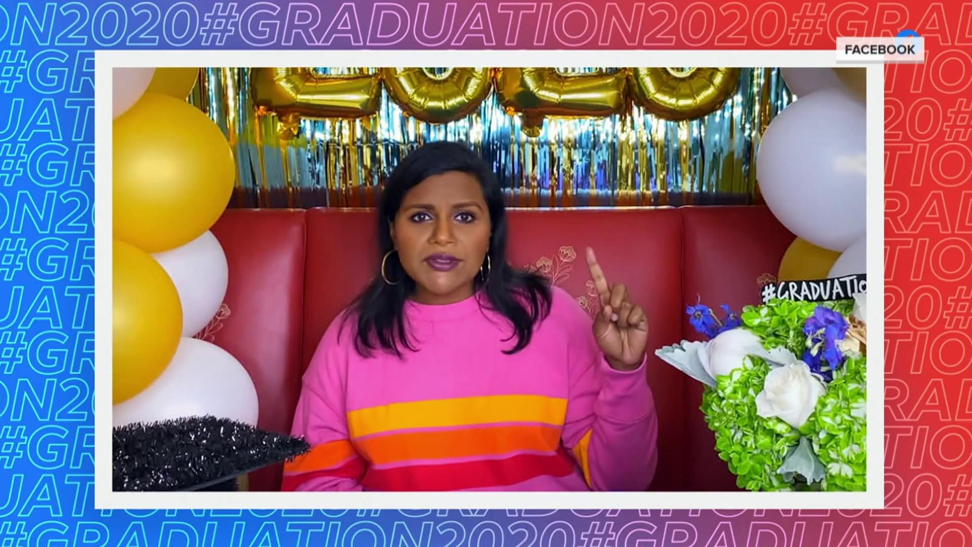 The Office co-stars host graduation livestream on Facebook