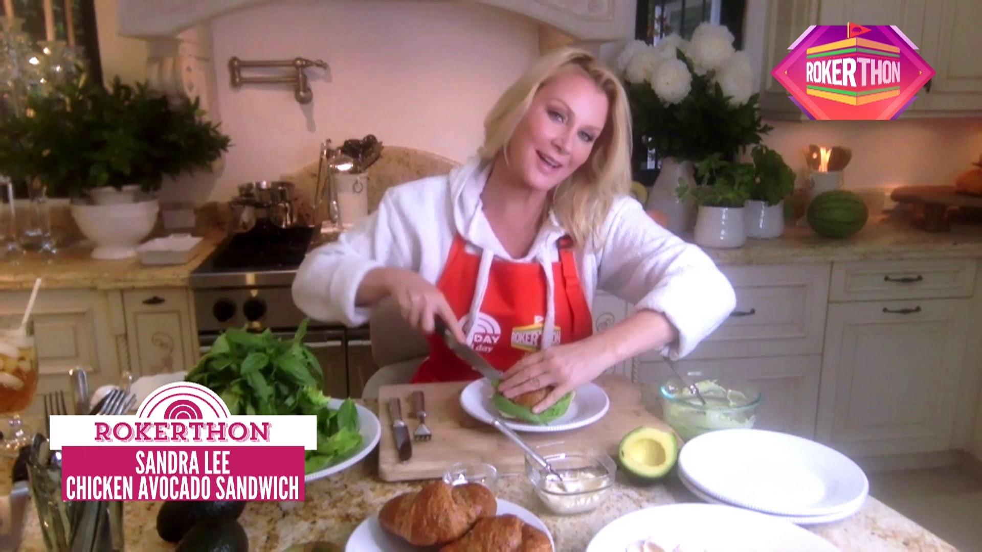 Sandra Lee creates her delicious French chicken avocado sandwich