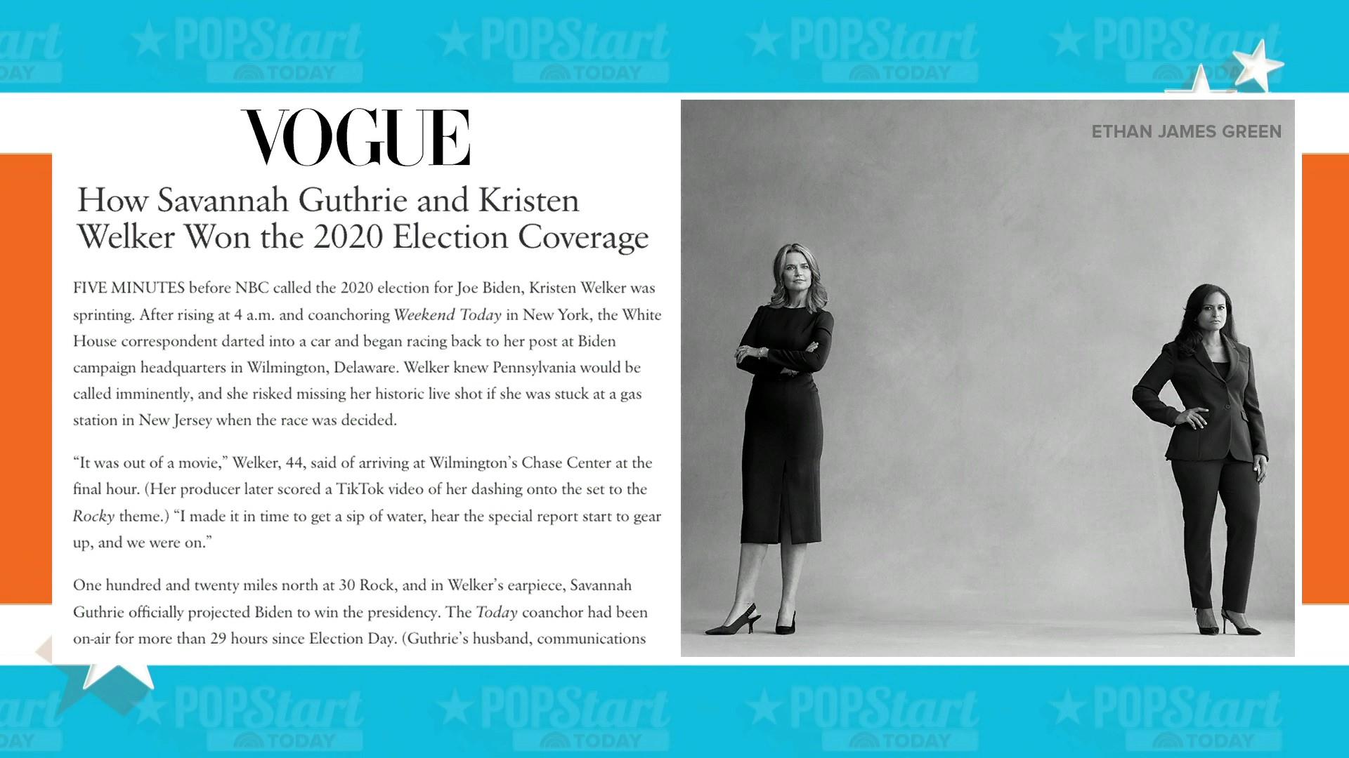Kristen Welker and Savannah Guthrie featured in Januarys Vogue