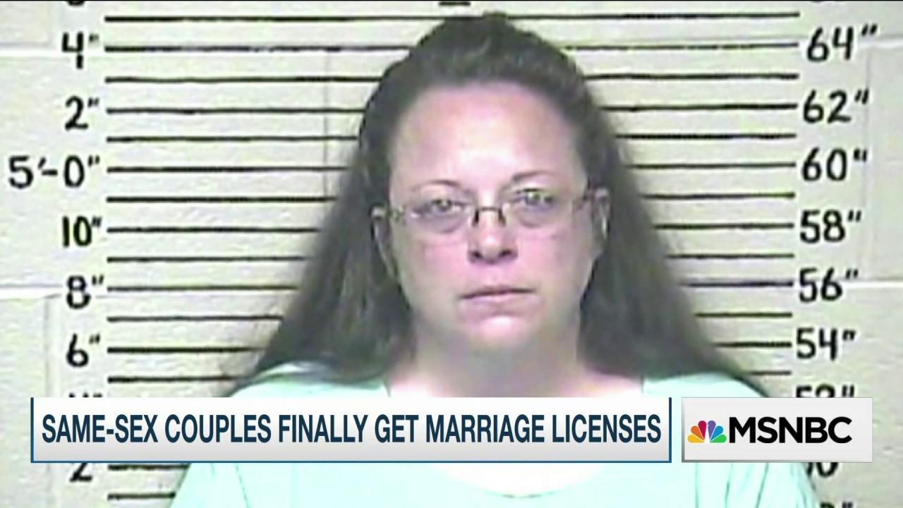 With county clerk Kim Davis behind bars, same-sex couples are finally getti...