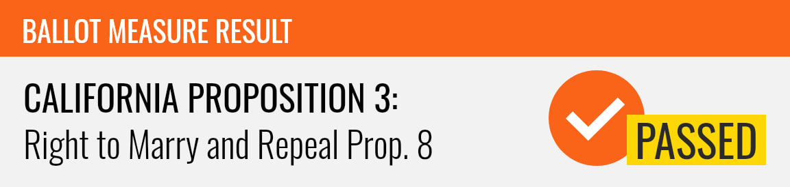 California I1~Proposition 3: Right to Marry and Repeal Prop. 8