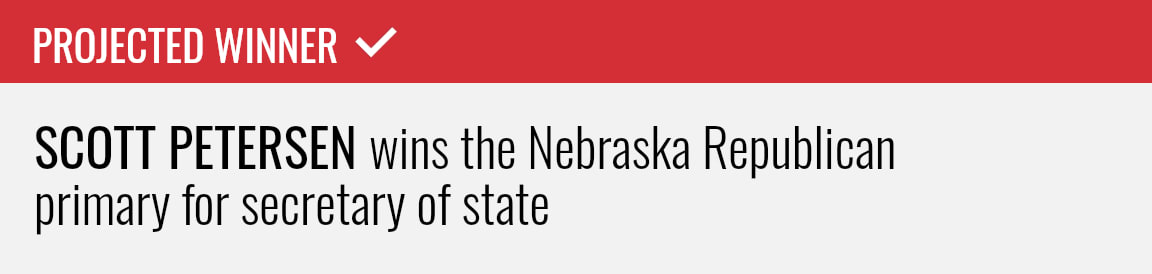 Scott Petersen wins the Republican primary for Nebraska secretary of state, NBC News projects