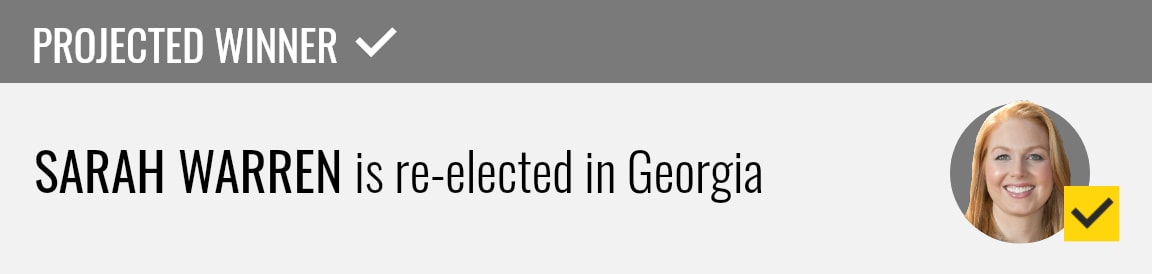 Sarah Warren wins Georgia race for supreme court