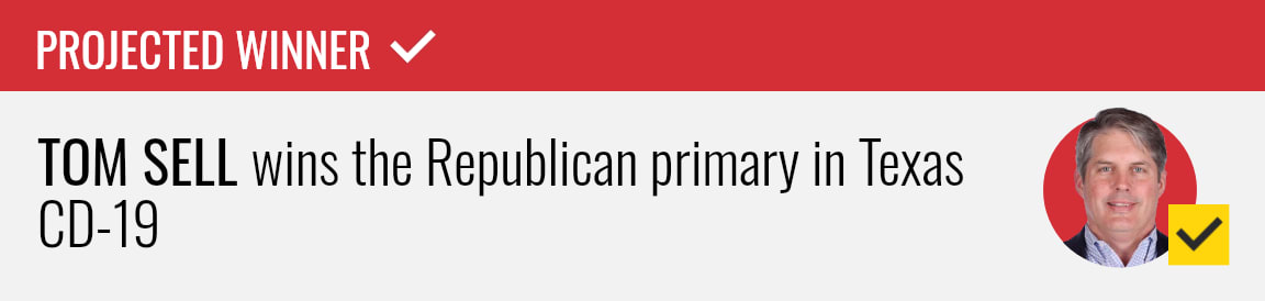 Tom Sell wins the Republican primary runoff for Texas's 19th Congressional District, NBC News projects