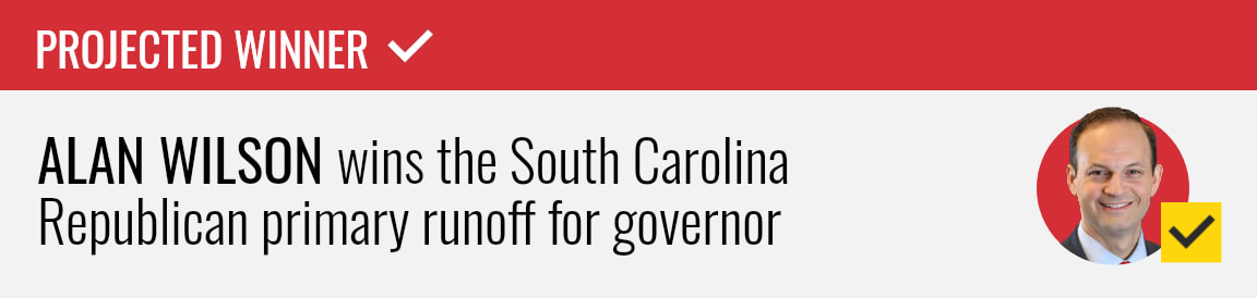 Alan Wilson wins the Republican primary runoff for South Carolina governor, NBC News projects