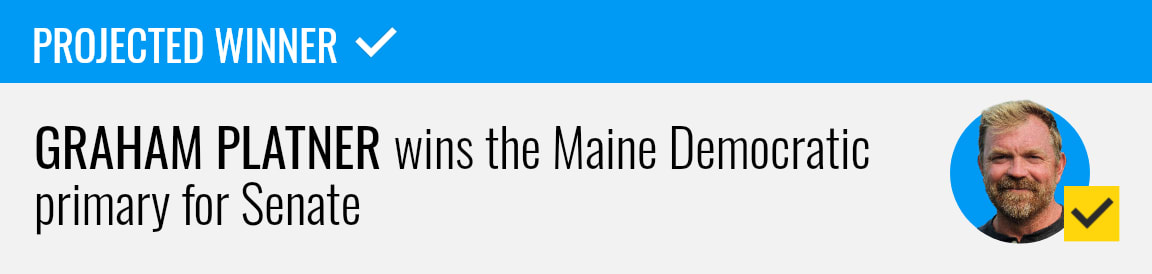 Graham Platner wins the Democratic Senate primary in Maine, NBC News projects.