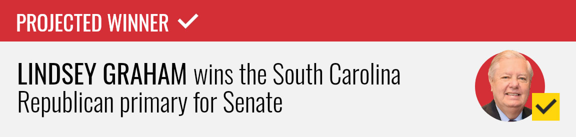 Incumbent Lindsey Graham wins the Republican Senate primary in South Carolina, NBC News projects