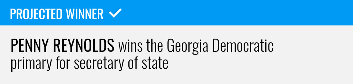 Penny Reynolds wins the Democratic primary runoff for Georgia secretary of state, NBC News projects