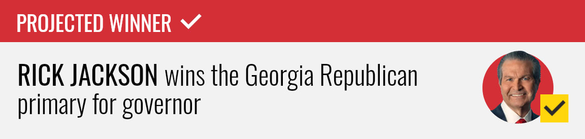 Rick Jackson wins the Republican primary runoff for Georgia governor, NBC News projects