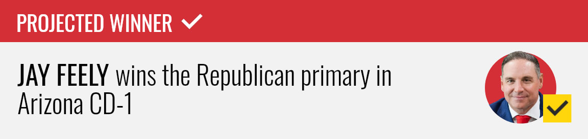 Jay Feely wins the Republican primary for Arizona's 1st Congressional District, NBC News projects