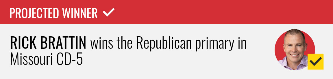 Rick Brattin wins the Republican primary for Missouri's 5th Congressional District, NBC News projects