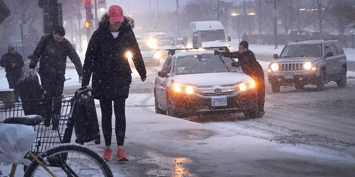 Snow and frigid temperatures in Chicago, St. Louis, Minneapolis Iowa and Kentucky.
