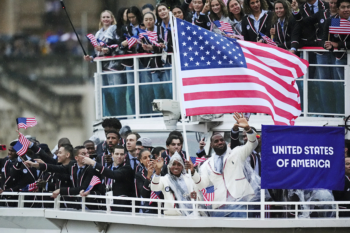 Scenes from opening of Paris Olympics