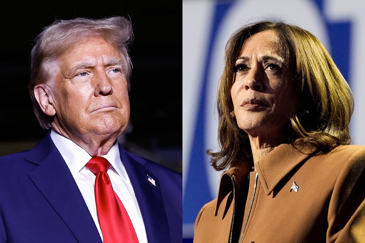 Former President Donald Trump; Vice President Kamala Harris.