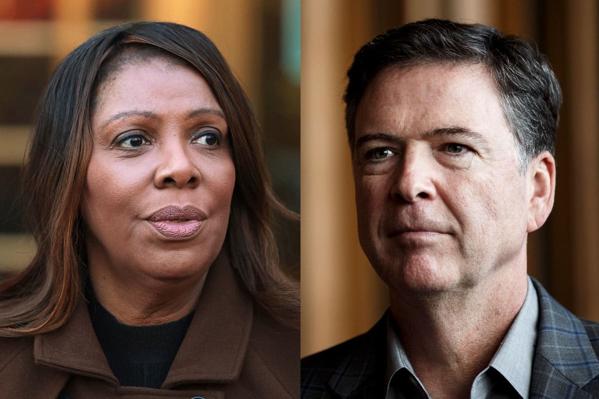 New York Attorney General Letitia James; Former FBI Director James Comey.
