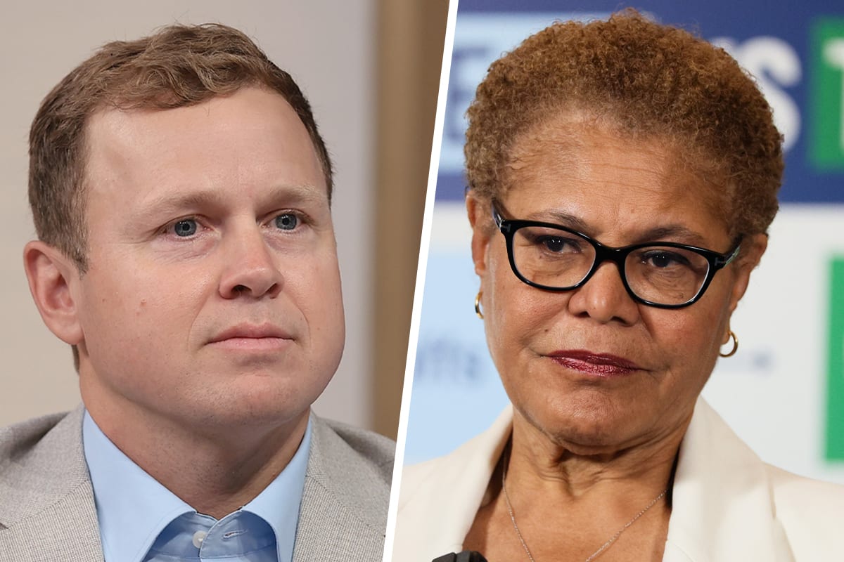 Republican Spencer Pratt and Los Angeles Mayor Karen Bass.