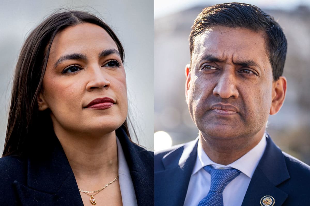 Reps. Alexandria Ocasio-Cortez, D-N.Y., and Ro Khanna, D-Calif.