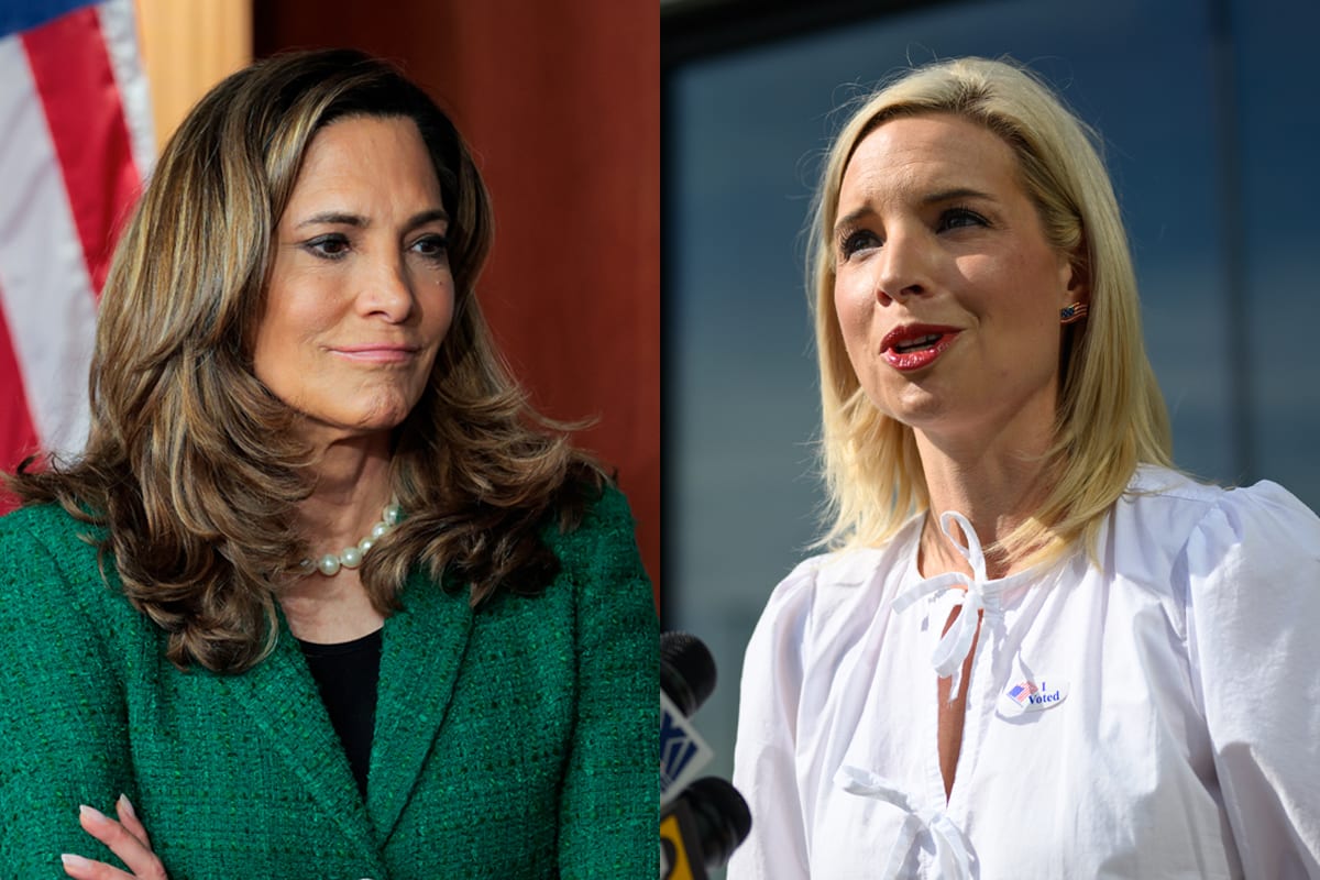 Rep. Maria Salazar, R-Fla., and Republican candidate for Senate, Rep. Ashley Hinson, R-Iowa.