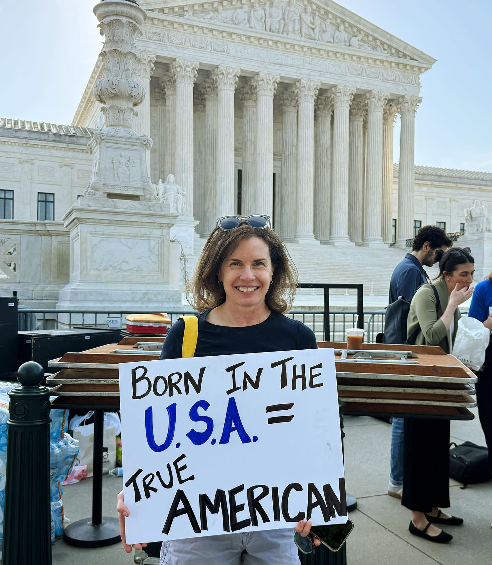 Kathleen Otal outside the Supreme Court.