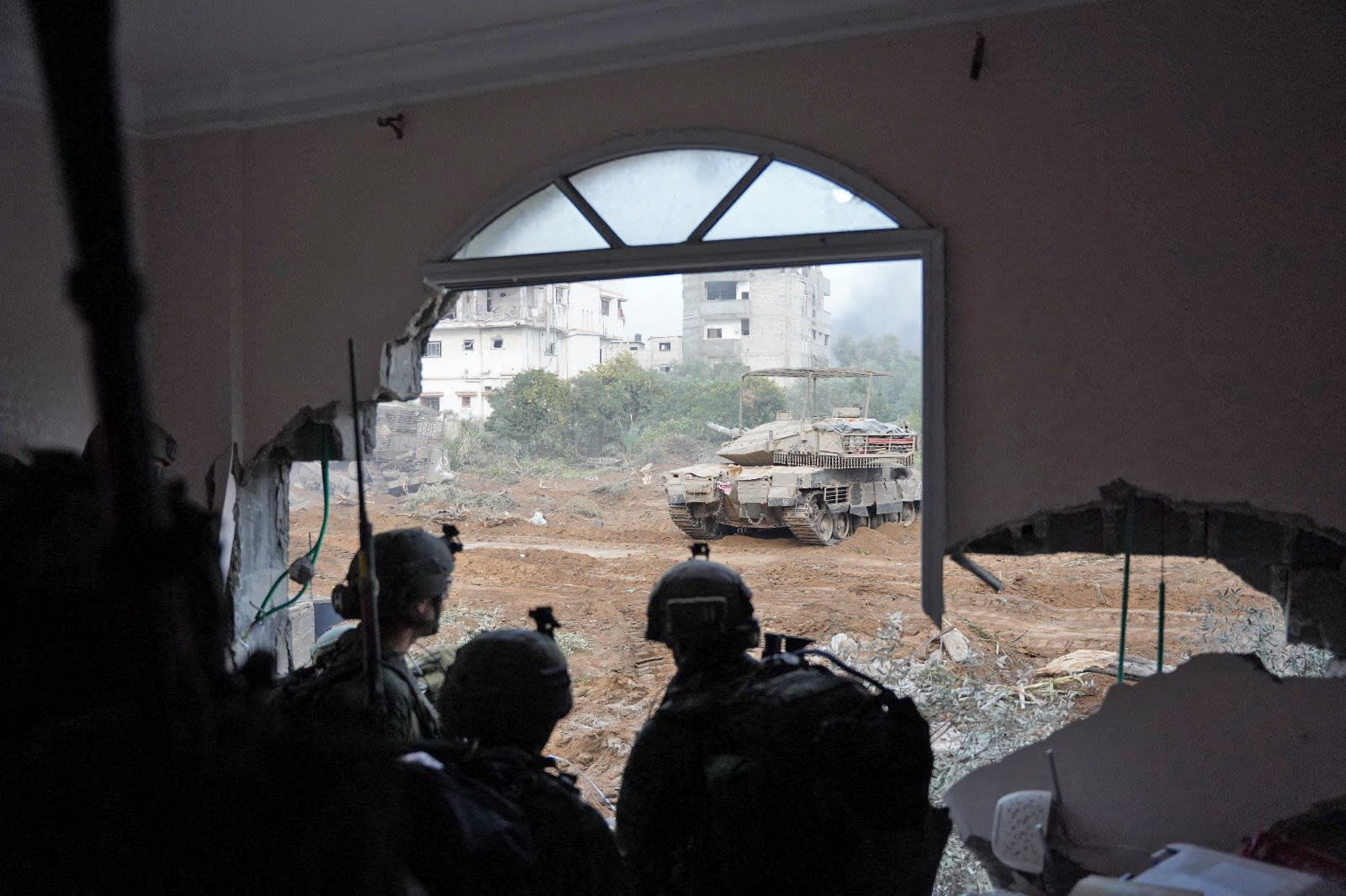 Israeli soldiers operating in Khan Younis area in the southern Gaza Strip in a photo release Jan. 18, 2024.