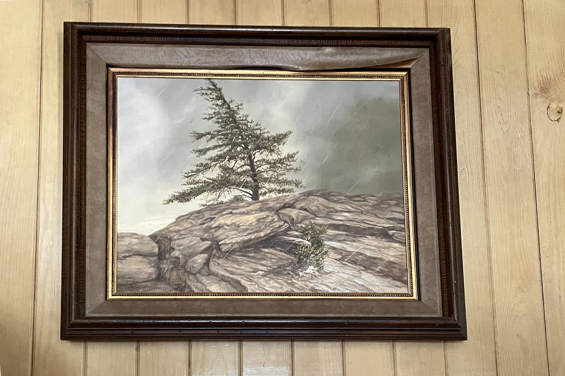 A painting title "The Survivor" in Rena Bailey’s home.