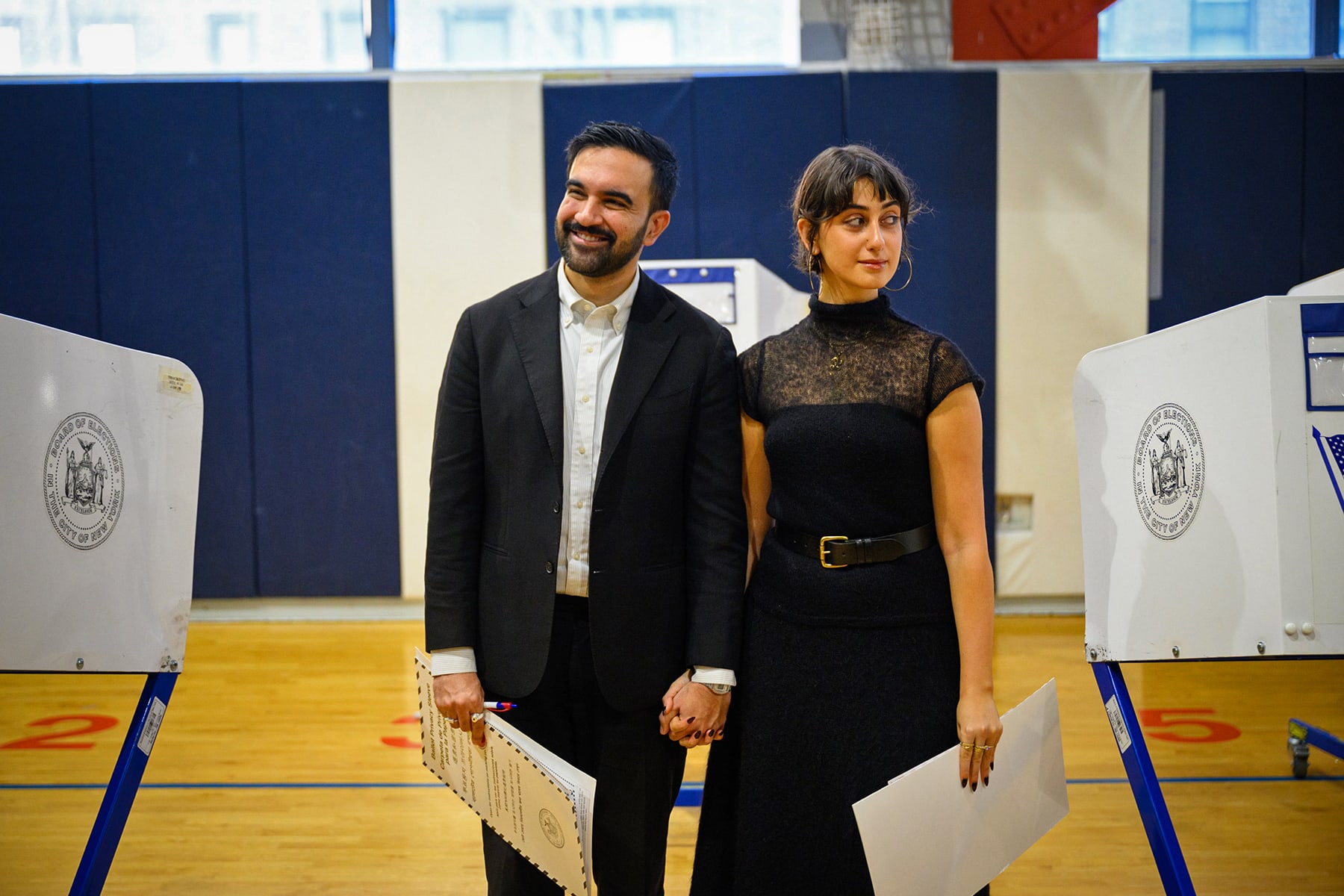Image: Mayoral Candidate Zohran Mamdani Speaks To The Media After Voting On Election Day