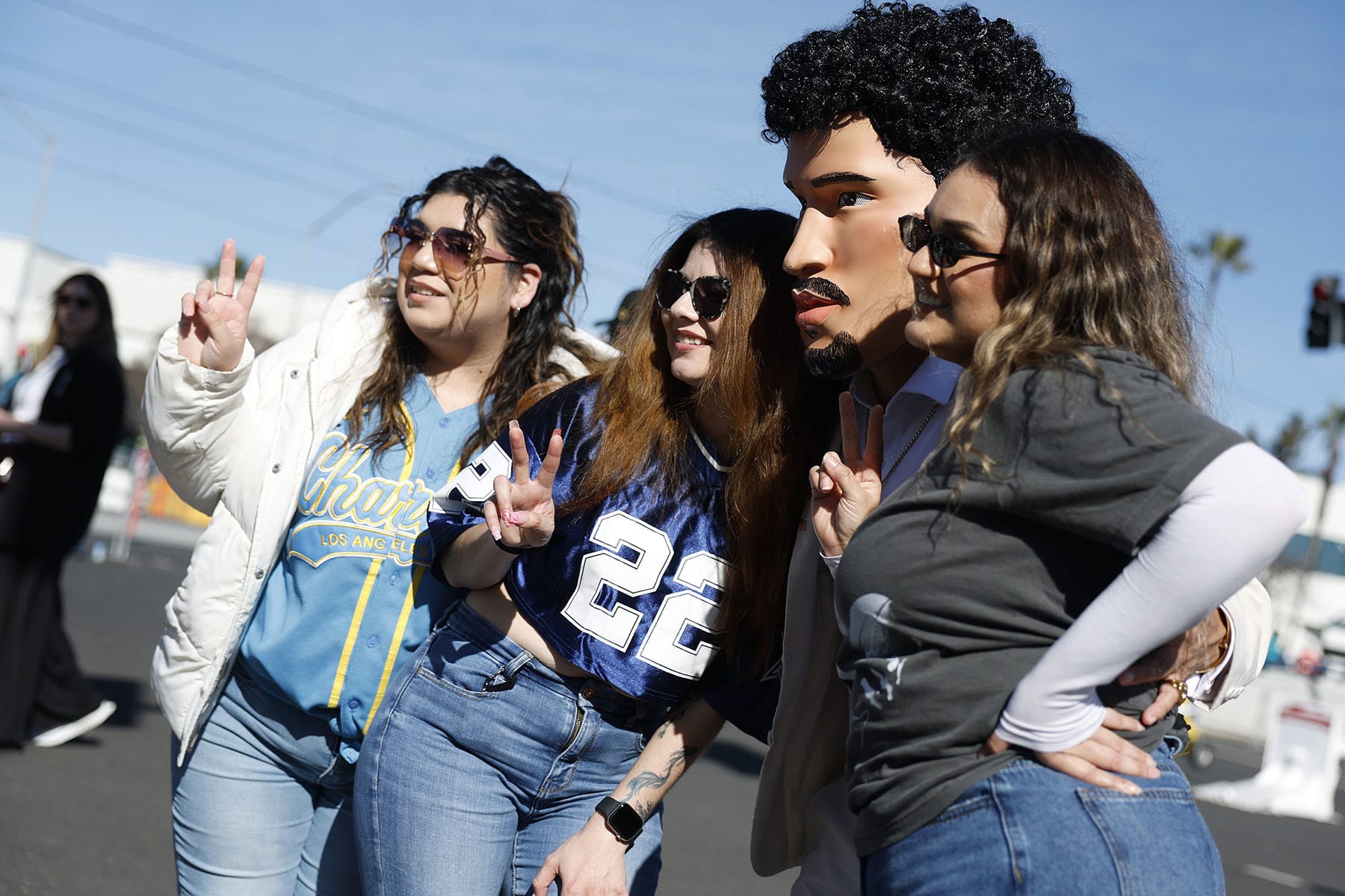 Image: Football Fans Revel Around Levi's Stadium For Super Bowl LX