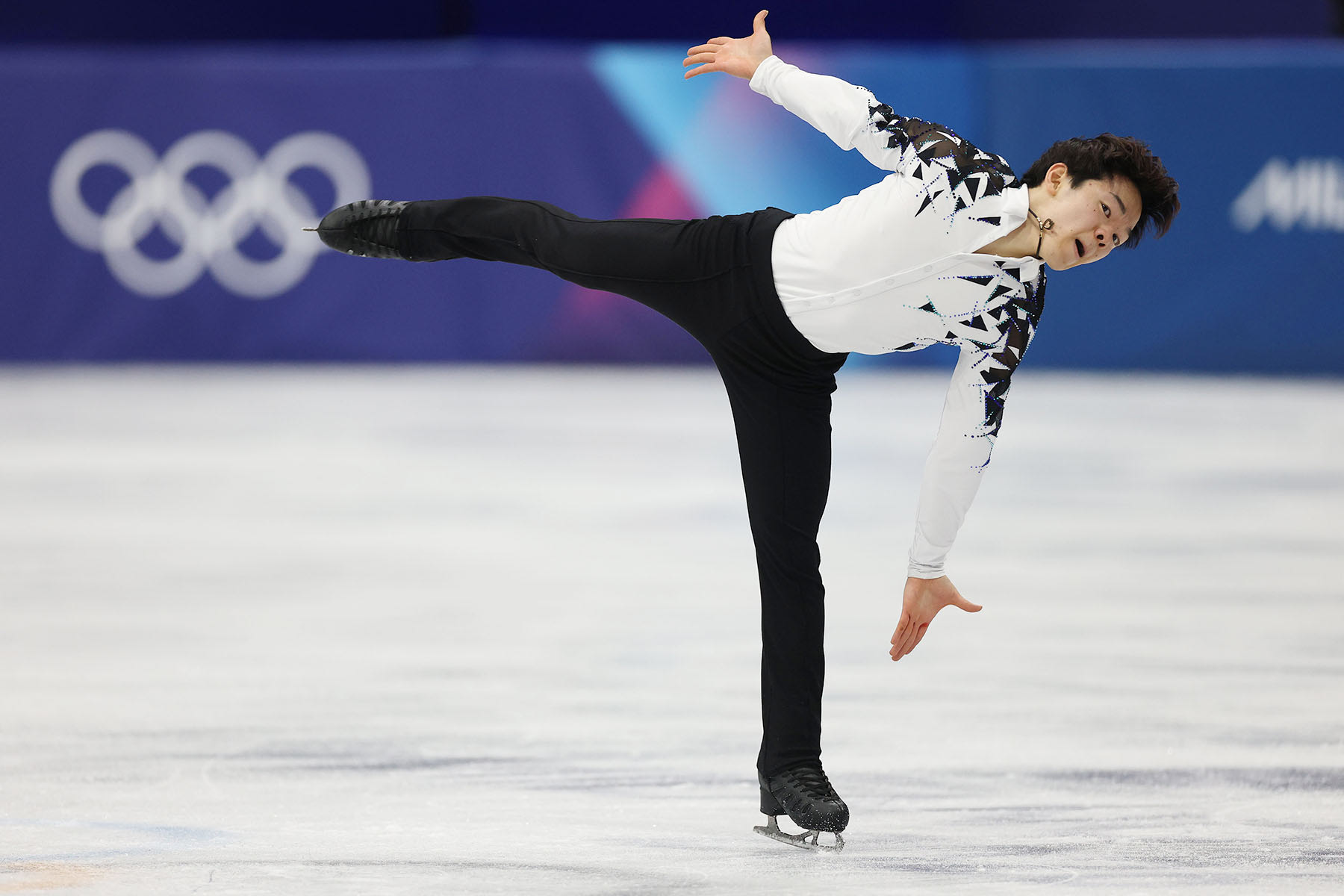 Yuma Kagiyama of Japan competes on Feb. 10, 2026.